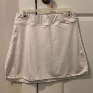 White tennis skirt